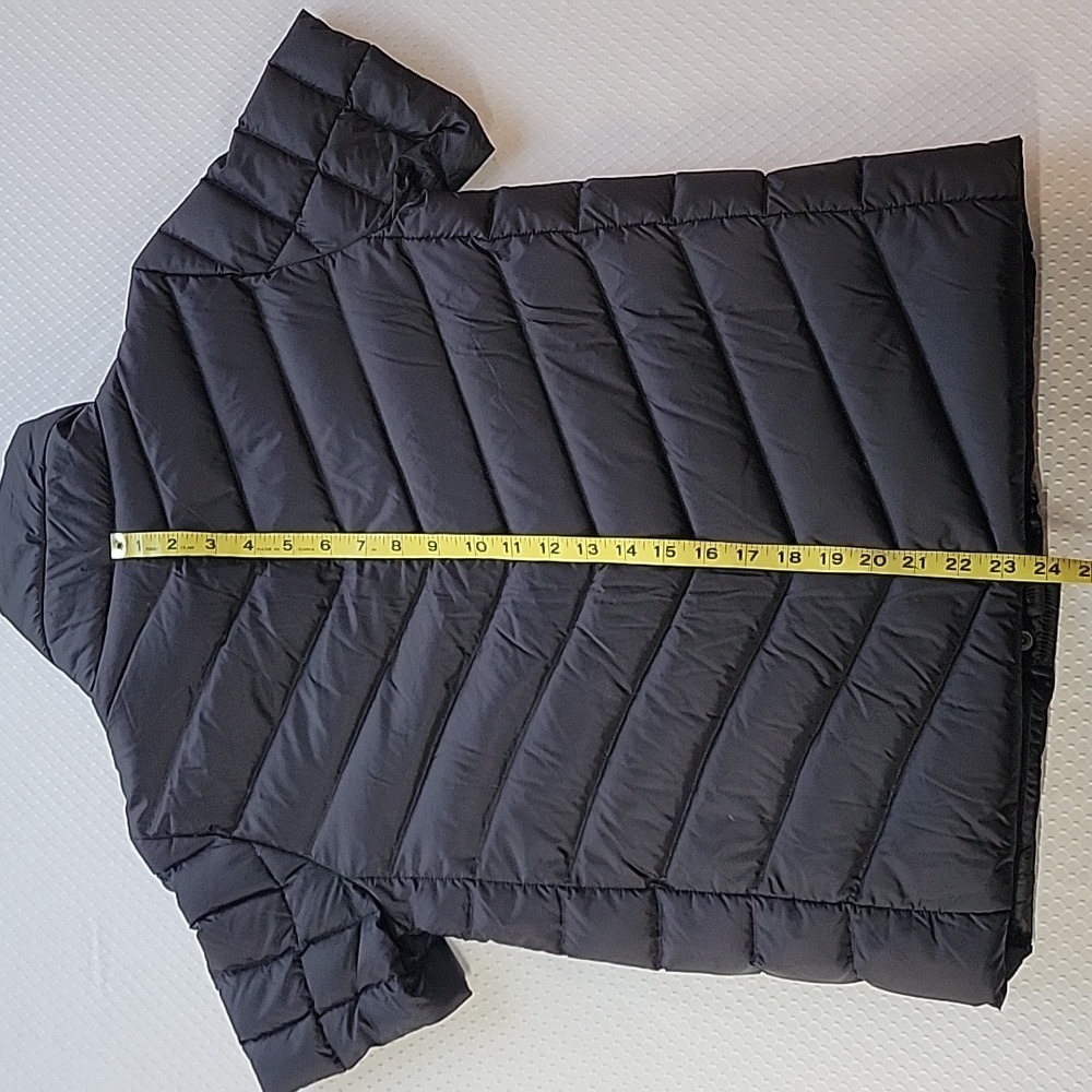 Land's End Down Button Short Sleeve Puffer Coat XS Excellent Condition Pockets - Picture 8 of 12